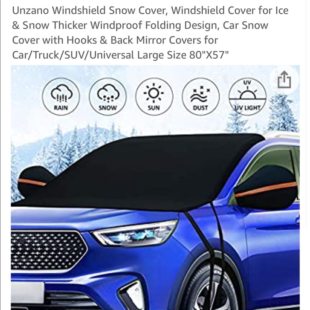 Windshield snow cover